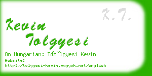 kevin tolgyesi business card